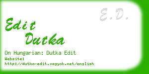 edit dutka business card
